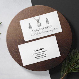 ホワイトクラシックとシックジュエリーディスプレイカード 名刺