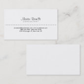 ホワイトクラシックスクリプトドットライン名刺 名刺 (正面/裏面)