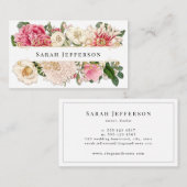 ホワイトクラシーフローラ金ゴールド旋回プロフェッショナルカスタム 名刺 (正面/裏面)