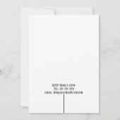 ホワイトクラスミニマル結婚式招待状 招待状 (裏面)