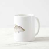 ホワイトクラッピー魚類の水彩画アート コーヒーマグカップ (正面右)