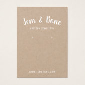 ホワイトクラフトジュエリーデザイナーイヤリングカード (正面)