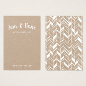 ホワイトクラフトジュエリーデザイナーイヤリングカード (正面&裏面)