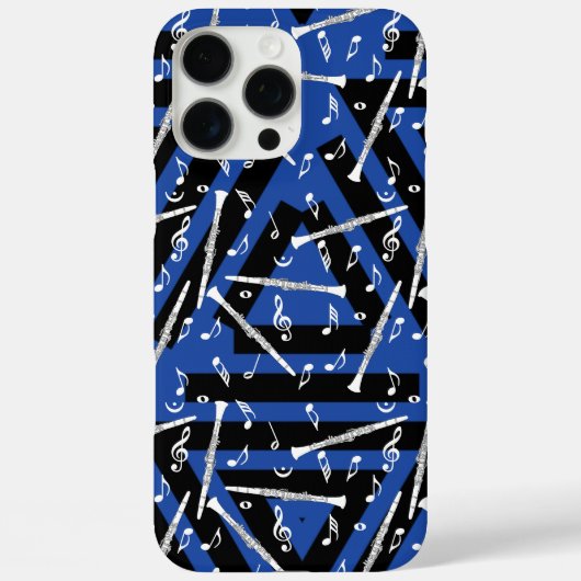 ホワイトクラリネット音楽ノート Case-Mate iPhoneケース (裏面)