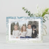 ホワイトクリエレガントスマススノーフレーククリスタル《写真》ぼけ味 シーズンカード (スタンド正面)