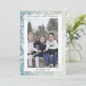 ホワイトクリエレガントスマススノーフレーククリスタル《写真》ぼけ味 シーズンカード (スタンド正面)