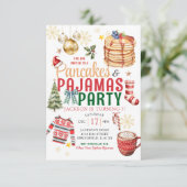 ホワイトクリエレガントスマスパンケーキパジャマ誕生日 招待状 (スタンド正面)