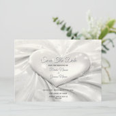 ホワイトクリエレガントームハート保存日付 セーブザデート (スタンド正面)