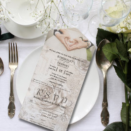 ホワイトクリエレガントームバラフローラ写真Webサイト オールインワン招待状