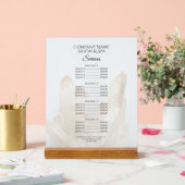 ホワイトクリスタルサロンスパサービスメニュー アクリルサイン (ウェディング)