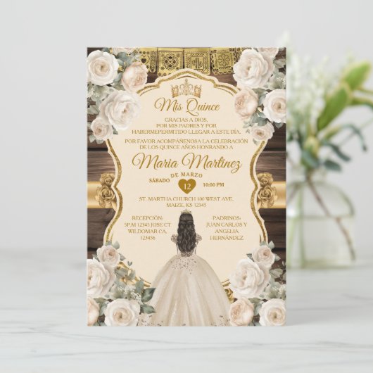 ホワイトクリスペインのームフローラウッドミスカンス 招待状 (スタンド正面)