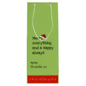 ホワイトクリスマスおもしろいシスタフワイン抱き枕 ワインギフトバッグ (裏面)