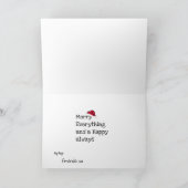 ホワイトクリスマスおもしろい姉妹クリスマスカード シーズンカード (内部)