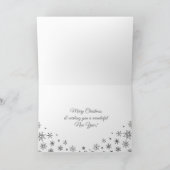 ホワイトクリスマスかわいい猫の休日カード シーズンカード (内部)