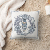 ホワイトクリスマスくるみ割りリース クッション (ブランケット)