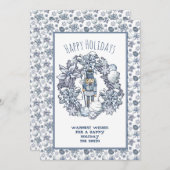 ホワイトクリスマスくるみ割りリース シーズンカード (正面/裏面)