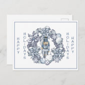 ホワイトクリスマスくるみ割りリース ポストカード (正面/裏面)