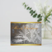 ホワイトクリスマスと金ゴールド シーズンポストカード (スタンド正面)