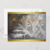 ホワイトクリスマスと金ゴールド シーズンポストカード (正面/裏面)