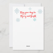 ホワイトクリスマスのゴールデンレトリバー夢 シーズンカード (裏面)