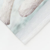 ホワイトクリスマスのトナカイ フリースブランケット (角)