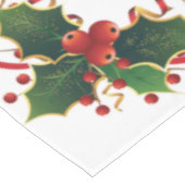 ホワイトクリスマスのヒイラギ テーブルクロス (アングル)