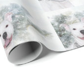 ホワイトクリスマスのピットブル ラッピングペーパー (ロールコーナー)