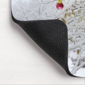 ホワイトクリスマスのブルドッグのmousepad マウスパッド (コーナー)