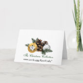 ホワイトクリスマスの休日の挨拶 シーズンカード (裏面)