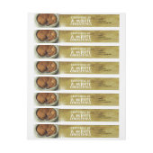 ホワイトクリスマスの夢を見ている睡眠犬 ラップアラウンドラベル (シート)