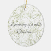 ホワイトクリスマスの夢を見ること… セラミックオーナメント (左)