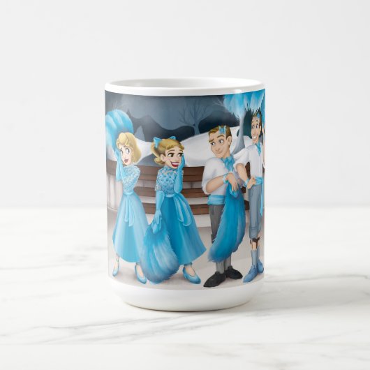 ホワイトクリスマスの大きいコーヒー・マグ コーヒーマグカップ (中央)