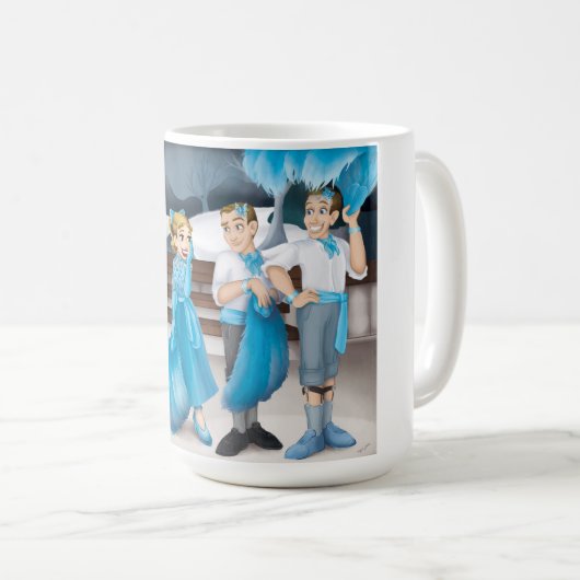 ホワイトクリスマスの大きいコーヒー・マグ コーヒーマグカップ (正面右)