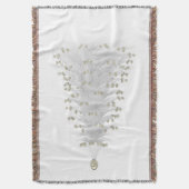 ホワイトクリスマスの木の居心地のよいブランケット スローブランケット (正面縦)