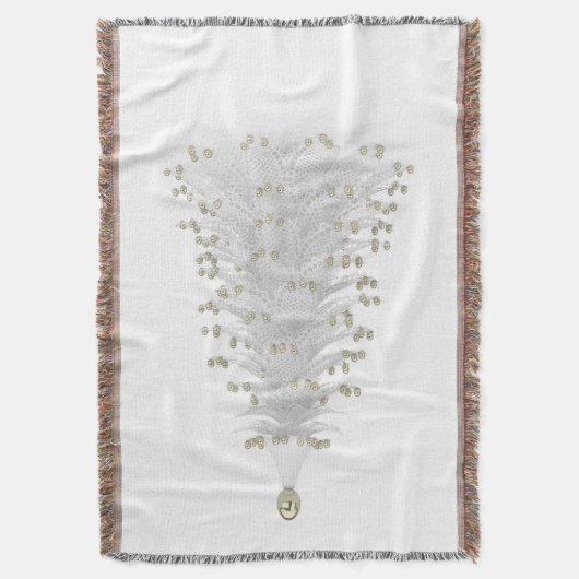 ホワイトクリスマスの木の居心地のよいブランケット スローブランケット (正面縦)