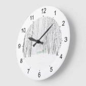ホワイトクリスマスの物語 ラージ壁時計 (傾斜)