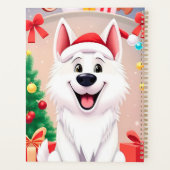 🎁ホワイトクリスマスの犬サンタ帽子ギフトアイデア✨ プランナー手帳 (裏面)