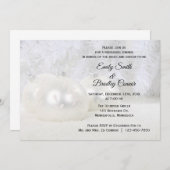 ホワイトクリスマスウィンターウェディングリハーサルディナー 招待状 (正面/裏面)