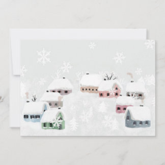 ホワイトクリスマスウィンタースノーイデイイラストレーション シーズンカード