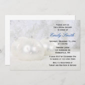 ホワイトクリスマスウィンターブライダルシャワー 招待状 (正面/裏面)