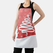 ホワイトクリスマスウィンターワンダーランド雪だるまツリー エプロン (インサイチュ)