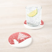 ホワイトクリスマスウィンターワンダーランド雪だるまツリー コースター (側面)