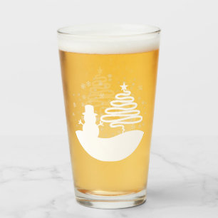 ホワイトクリスマスウィンターワンダーランド雪だるまツリー タンブラーグラス