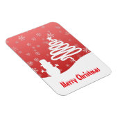 ホワイトクリスマスウィンターワンダーランド雪だるまツリー マグネット (右側)