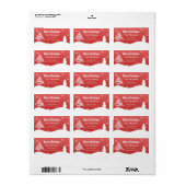 ホワイトクリスマスウィンターワンダーランド雪だるまツリー ラベル (フルシート)