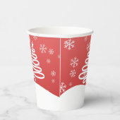 ホワイトクリスマスウィンターワンダーランド雪だるまツリー 紙コップ (右)