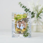 ホワイトクリスマスウェディング セーブ・ザ・デイ 招待状 (スタンド正面)