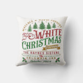 ホワイトクリスマスウォレスとデイヴィスハイネス姉妹 クッション (裏面)