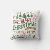 ホワイトクリスマスウォレスとデイヴィスハイネス姉妹 クッション (正面)
