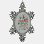 ホワイトクリスマスウォレスとデイヴィスハイネス姉妹 スノーフレークピューターオーナメント (左)